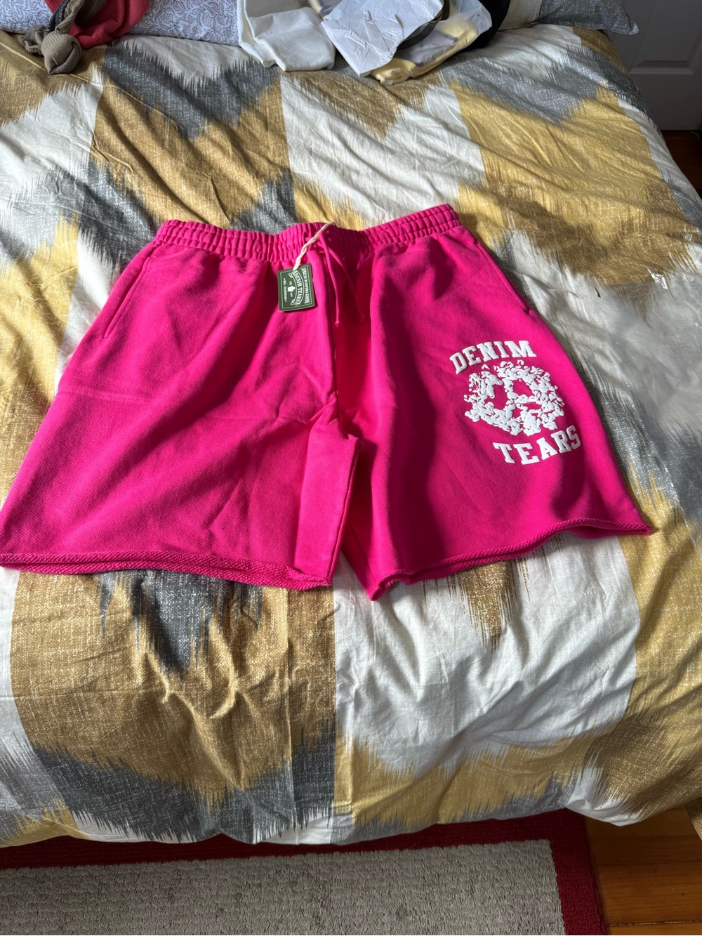 Denim Tears University Hot Pink Graphic Athletic Shorts Size 2X